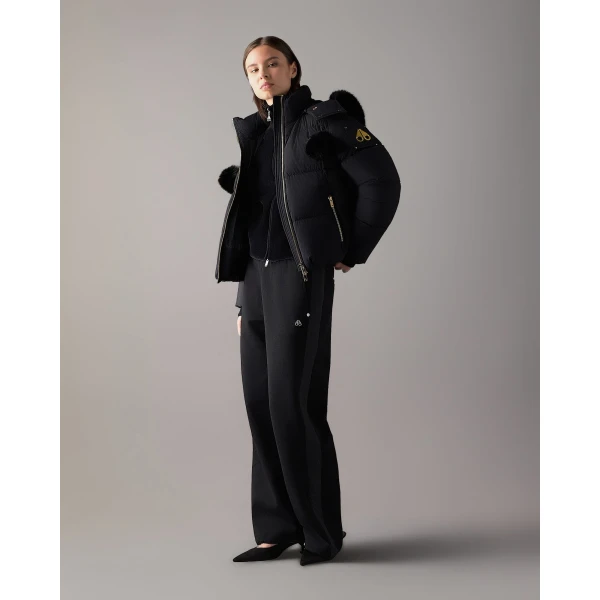 Moose Knuckles Gold Series Misti Down Puffer in Black | Jackets | Coveti