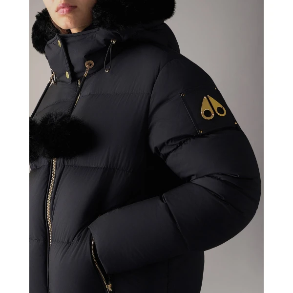 Moose Knuckles Gold Series Misti Down Puffer in Black | Jackets | Coveti