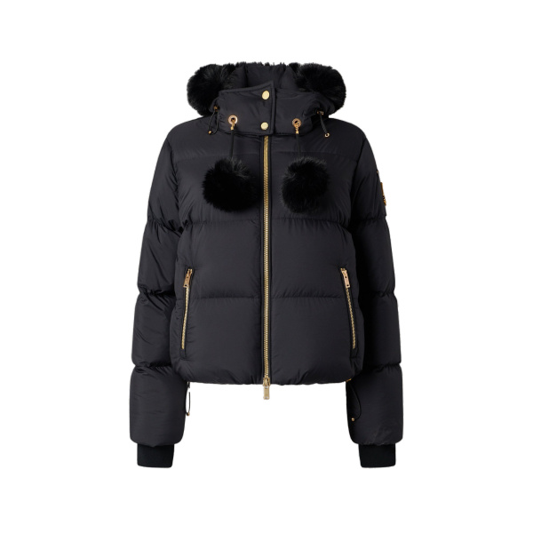 Moose Knuckles Gold Series Misti Down Puffer in Black | Coveti