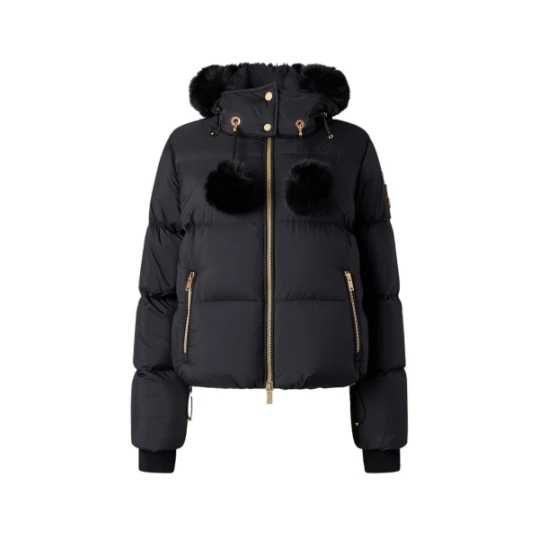 Moose Knuckles Gold Series Misti Down Puffer in Black | Coveti