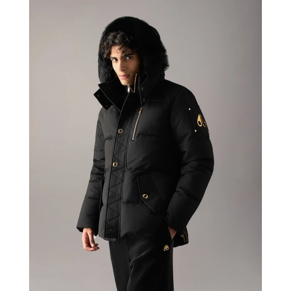 Moose Knuckles Gold Series Original 3Q Down Jacket in Black | Men Jackets | Coveti