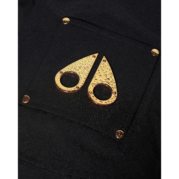 Moose Knuckles Gold Series Original Ballistic Down Bomber in Black | Men Jackets | Coveti