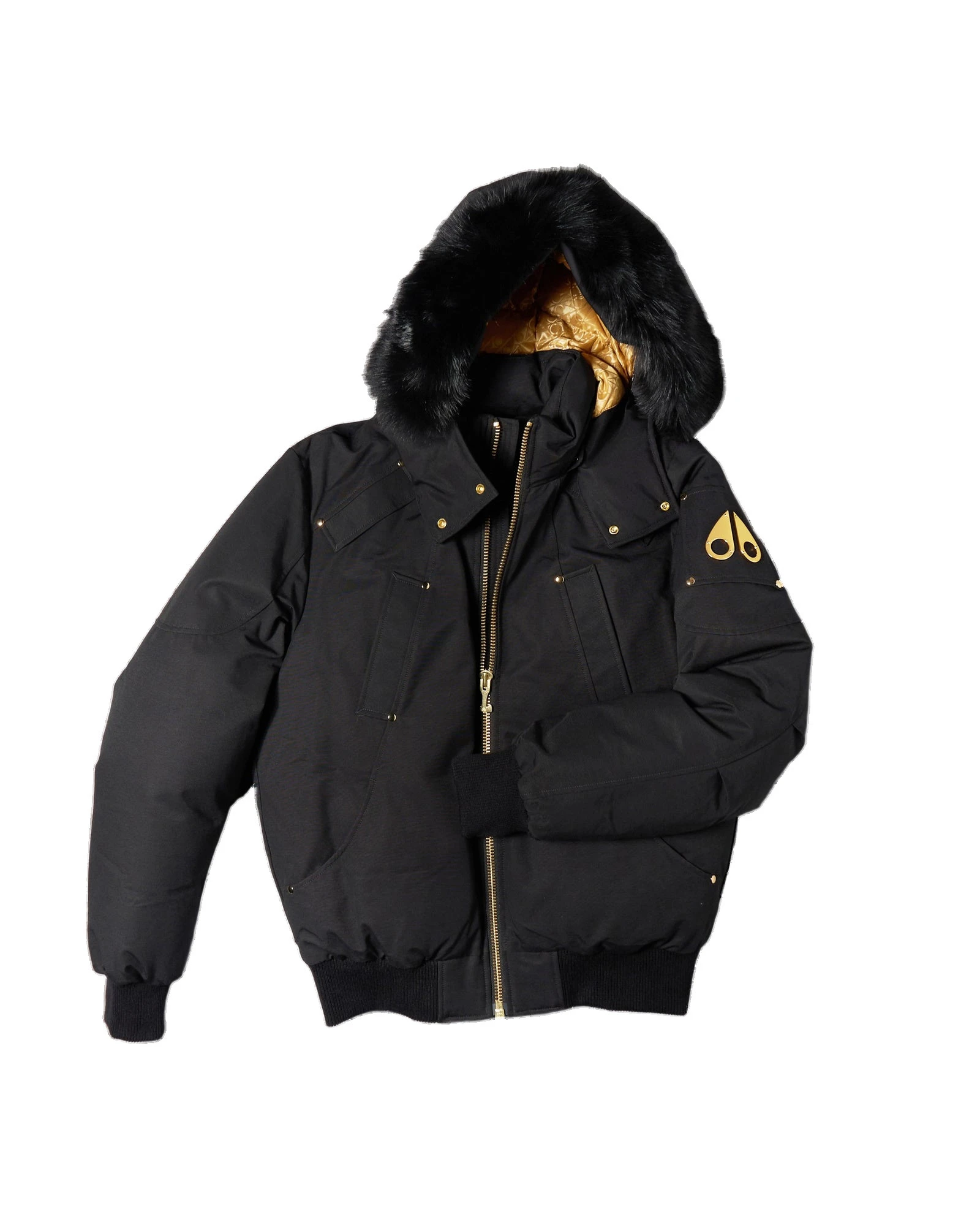 Moose Knuckles Gold Series Original Ballistic Down Bomber in Black Moose Knuckles Gold Series Original Ballistic Down Bomber in Black | Coveti