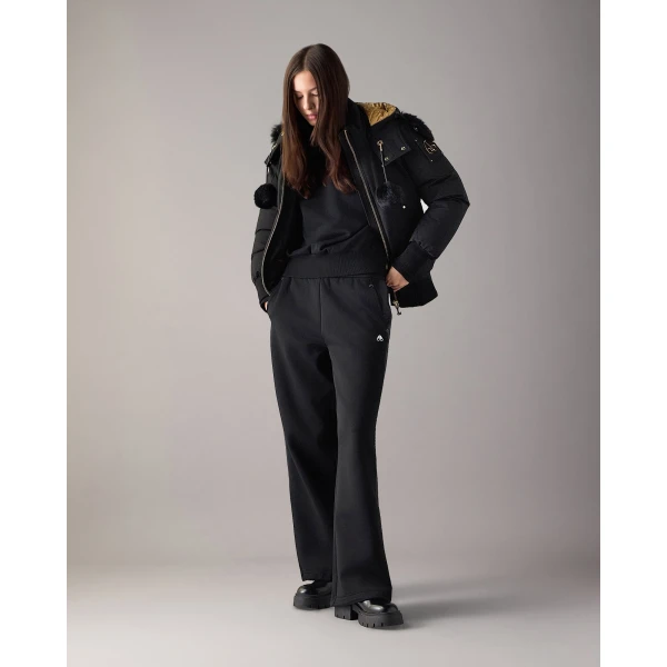 Moose Knuckles Gold Series Original Debbie Down Bomber in Black | Jackets | Coveti