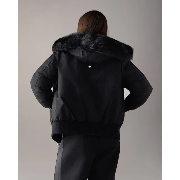Moose Knuckles Gold Series Original Debbie Down Bomber in Black | Jackets | Coveti
