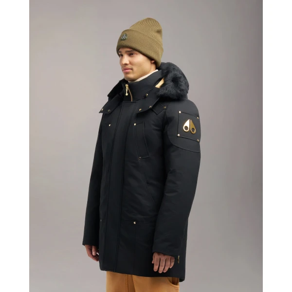 Moose Knuckles Gold Series Original Stirling Down Parka in Black | Men Coats | Coveti