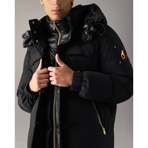 Moose Knuckles Gold Series Suthep Down Jacket in Black | Men Jackets | Coveti