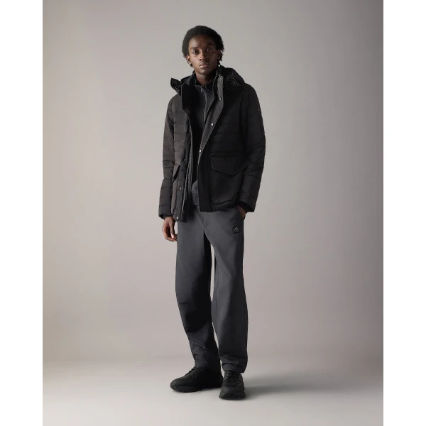 Moose Knuckles Greystone Down Jacket in Black | Men Jackets | Coveti