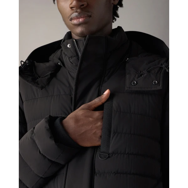 Moose Knuckles Greystone Down Jacket in Black | Men Jackets | Coveti