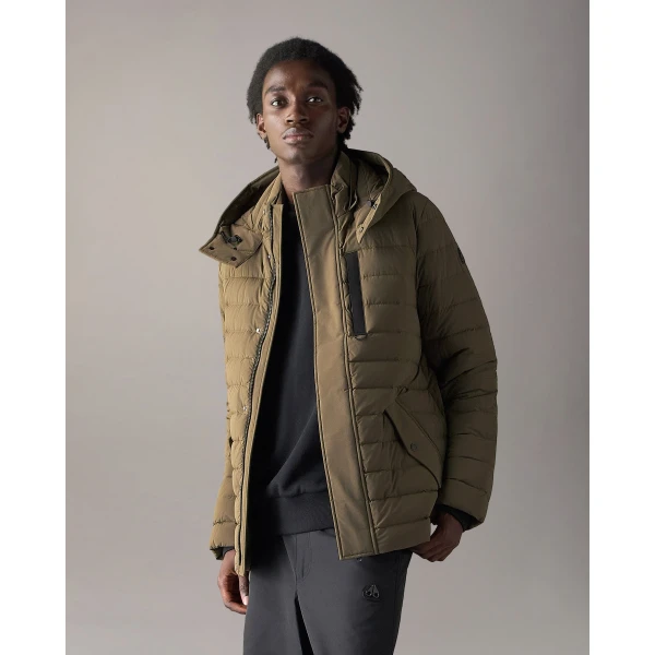 Moose Knuckles Greystone Down Jacket in Combat | Men Jackets | Coveti