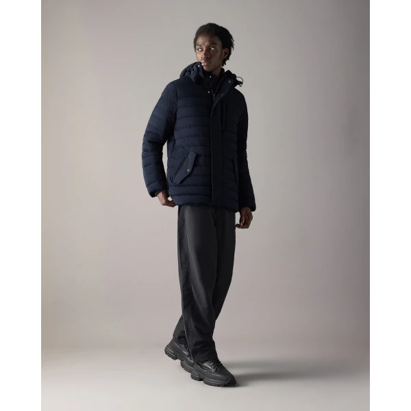 Moose Knuckles Greystone Down Jacket in Navy | Men Jackets | Coveti