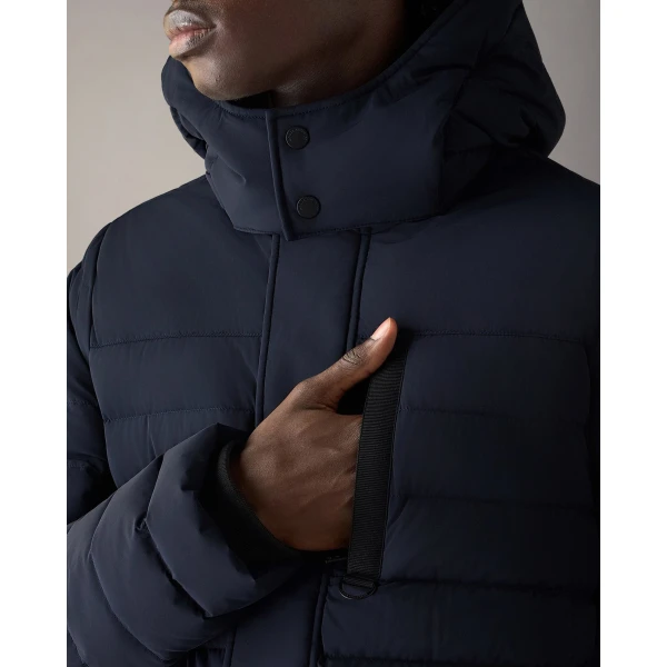 Moose Knuckles Greystone Down Jacket in Navy | Men Jackets | Coveti