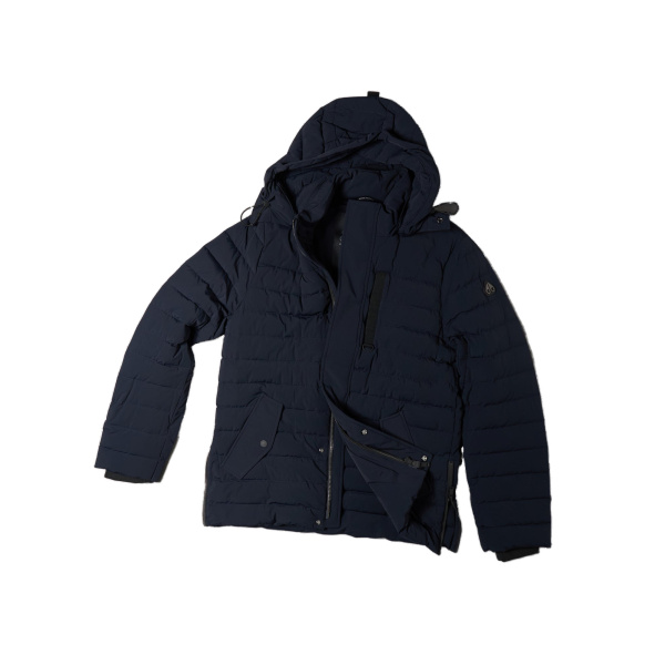 Moose Knuckles Greystone Down Jacket in Navy | Coveti