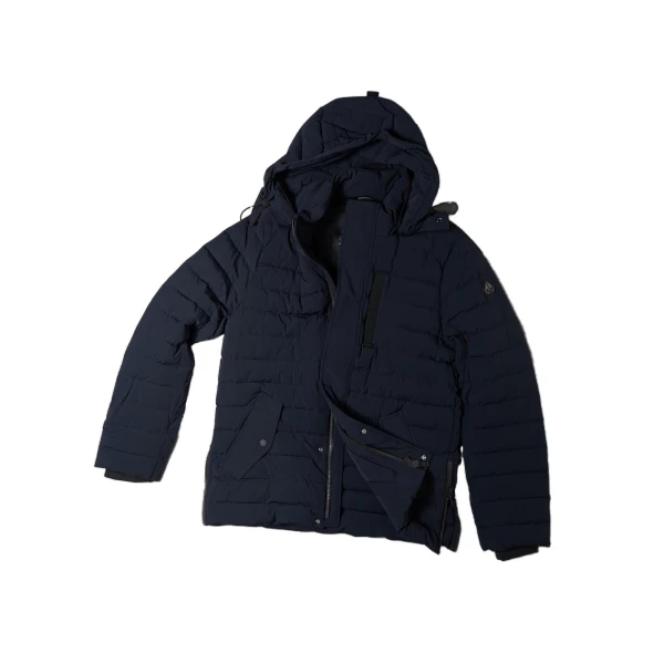 Moose Knuckles Greystone Down Jacket in Navy | Coveti