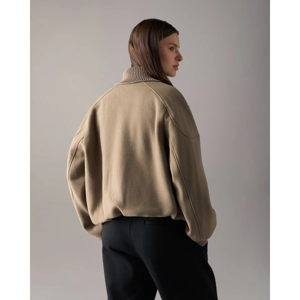 Moose Knuckles Grid 3-In-1 Wool Bomber Jacket in Ashen | Jackets | Coveti