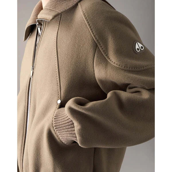 Moose Knuckles Grid 3-In-1 Wool Bomber Jacket in Ashen | Jackets | Coveti