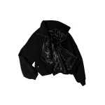 Moose Knuckles Grid 3-In-1 Wool Bomber Jacket in Black | Coveti