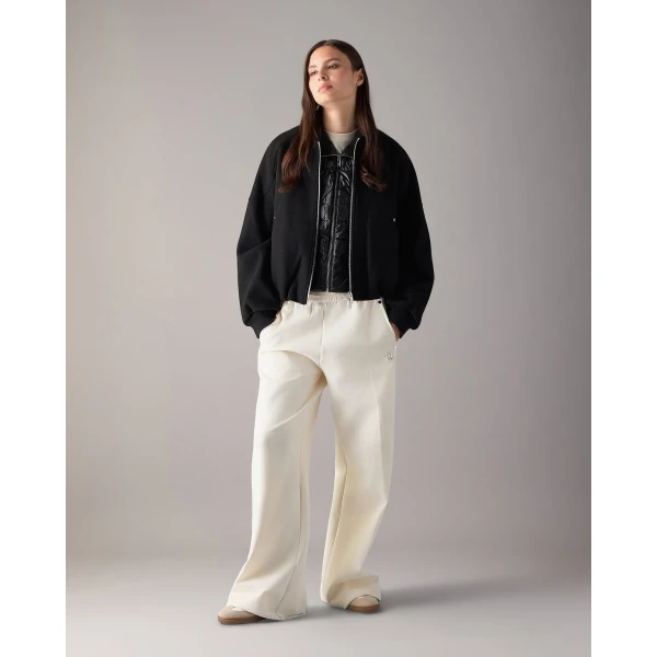 Moose Knuckles Grid 3-In-1 Wool Bomber Jacket in Black | Jackets | Coveti