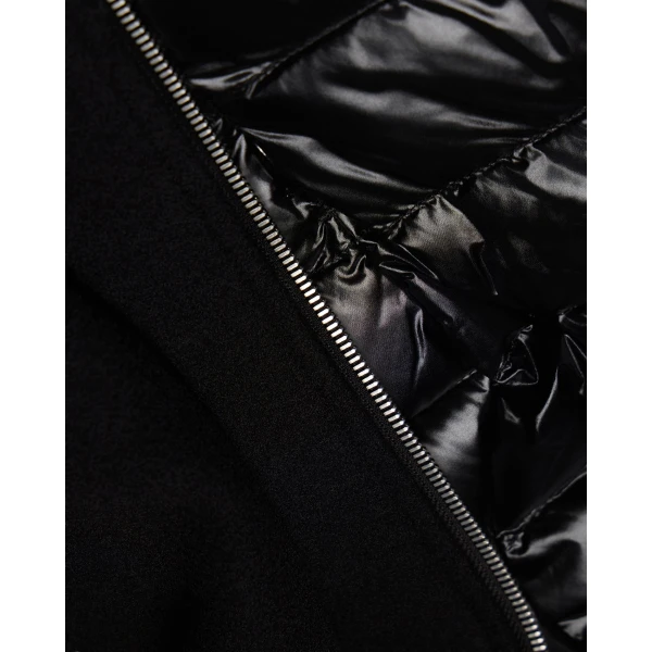 Moose Knuckles Grid 3-In-1 Wool Bomber Jacket in Black | Jackets | Coveti