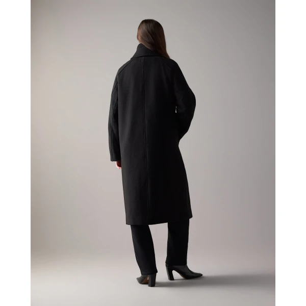 Moose Knuckles Grid 3-In-1 Wool Parka in Black | Wool Coat | Coveti