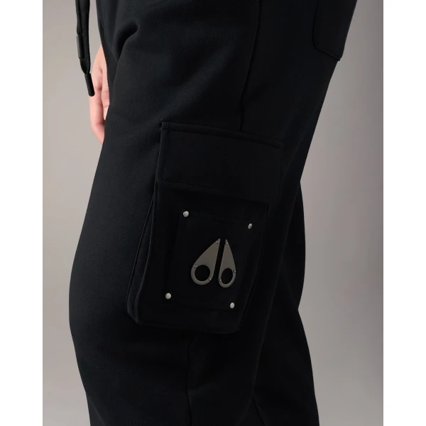 Moose Knuckles Hartsfield Cargo Joggers in Black | Pants | Coveti