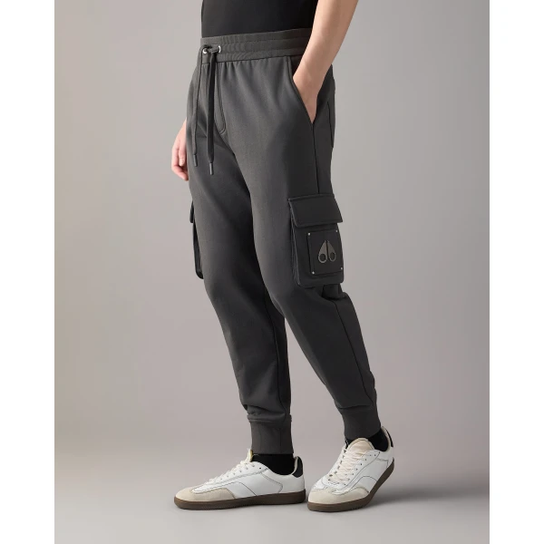 Moose Knuckles Hartsfield Cargo Joggers in Cement | Pants | Coveti