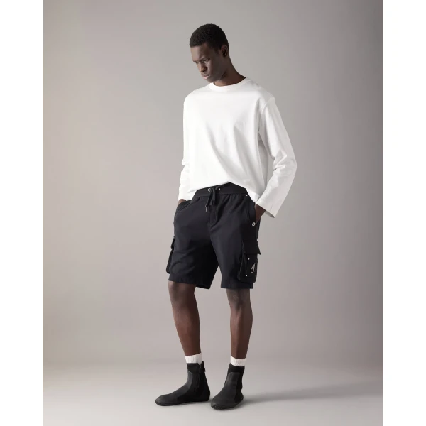 Moose Knuckles Hartsfield Cargo Shorts in Black | Shorts | Coveti