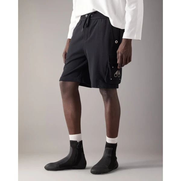 Moose Knuckles Hartsfield Cargo Shorts in Black | Shorts | Coveti