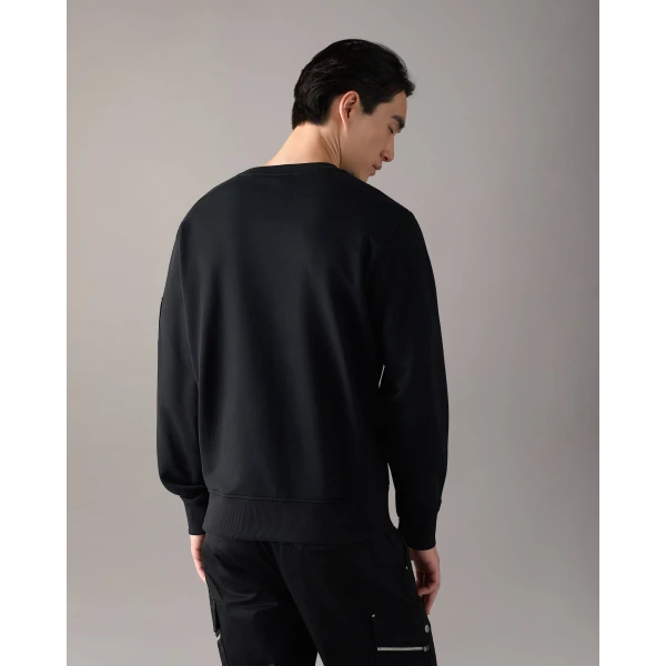 Moose Knuckles Hartsfield Crewneck Sweatshirt in Black | Sweatshirts | Coveti