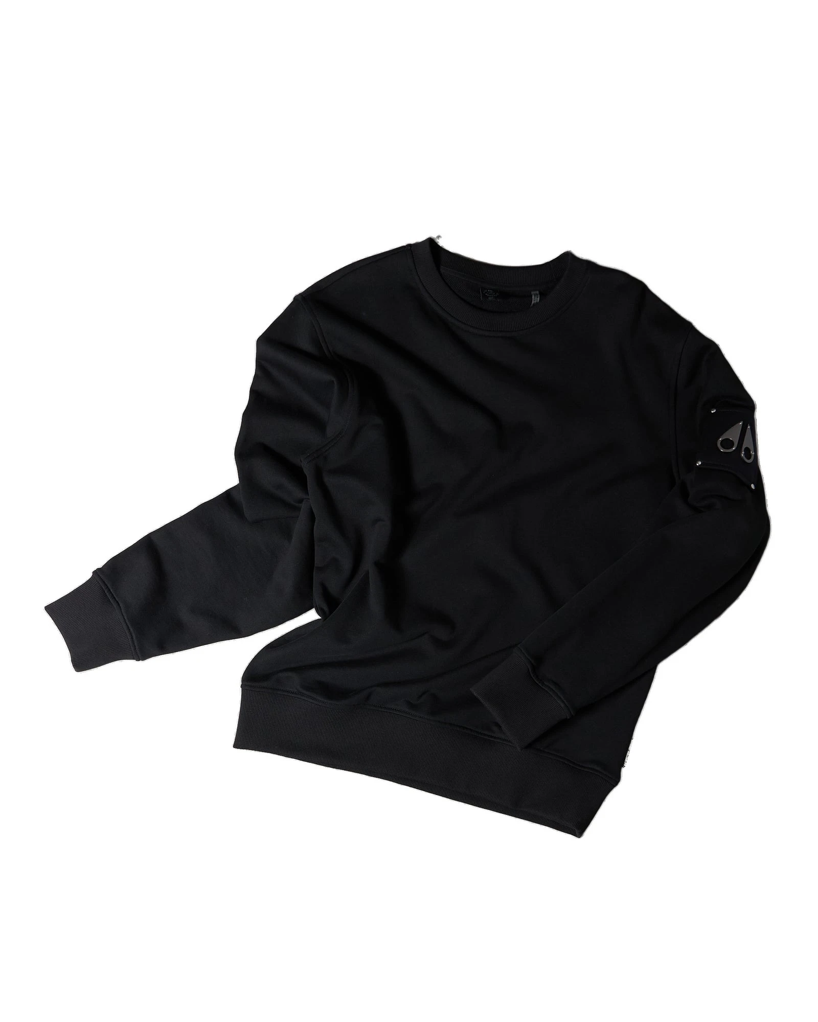 Moose Knuckles Hartsfield Crewneck Sweatshirt in Black Moose Knuckles Hartsfield Crewneck Sweatshirt in Black | Coveti