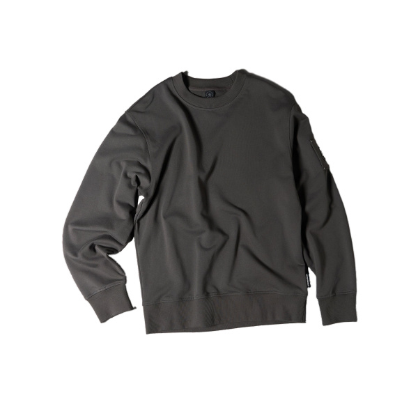 Moose Knuckles Hartsfield Crewneck Sweatshirt in Cement | Coveti