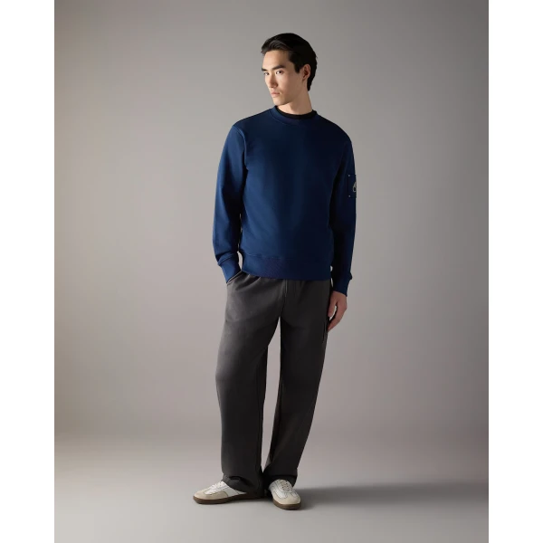 Moose Knuckles Hartsfield Crewneck Sweatshirt in Nightfall | Sweatshirts | Coveti