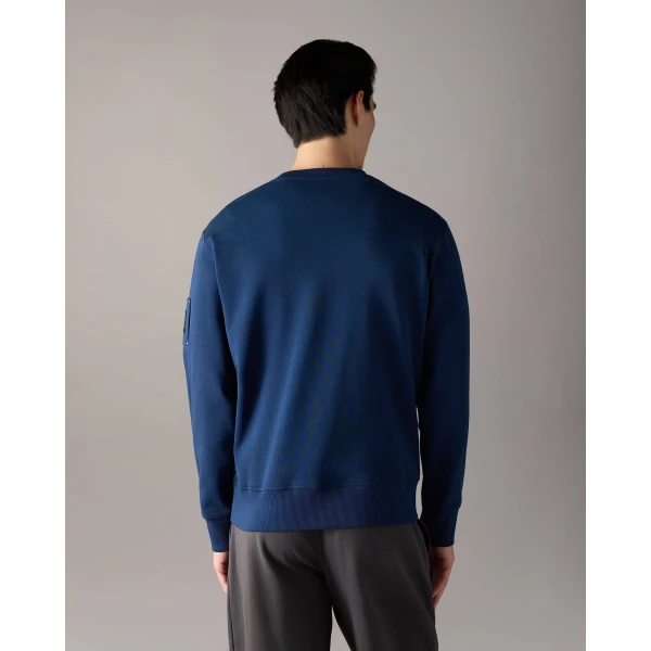 Moose Knuckles Hartsfield Crewneck Sweatshirt in Nightfall | Sweatshirts | Coveti