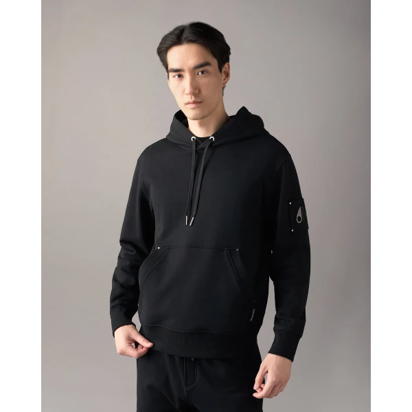 Moose Knuckles Hartsfield Hoodie in Black | Sweatshirts | Coveti
