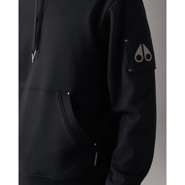 Moose Knuckles Hartsfield Hoodie in Black | Sweatshirts | Coveti
