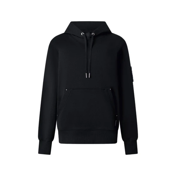 Moose Knuckles Hartsfield Hoodie in Black | Coveti