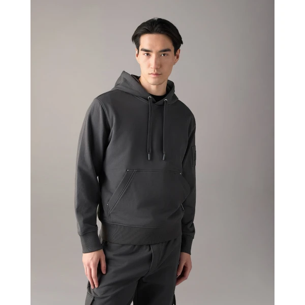 Moose Knuckles Hartsfield Hoodie in Cement | Sweatshirts | Coveti