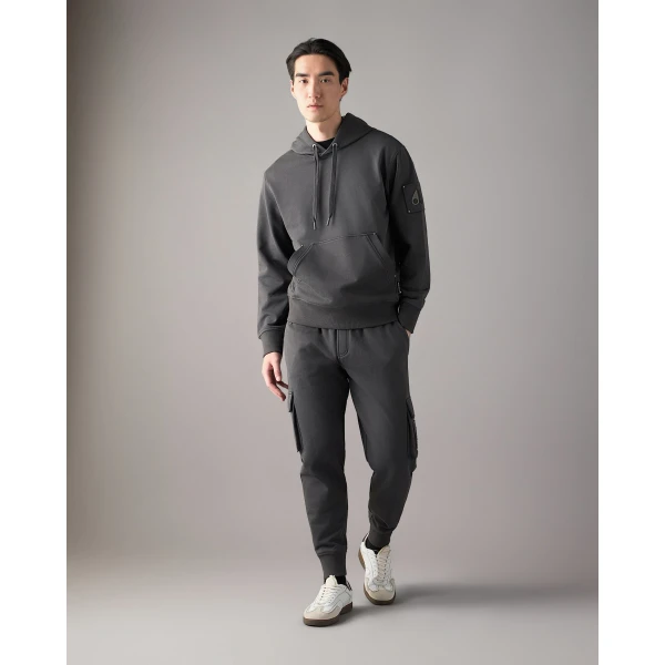 Moose Knuckles Hartsfield Hoodie in Cement | Sweatshirts | Coveti