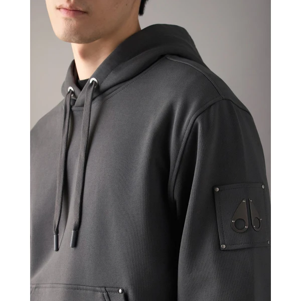 Moose Knuckles Hartsfield Hoodie in Cement | Sweatshirts | Coveti