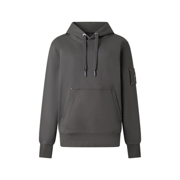 Moose Knuckles Hartsfield Hoodie in Cement | Coveti