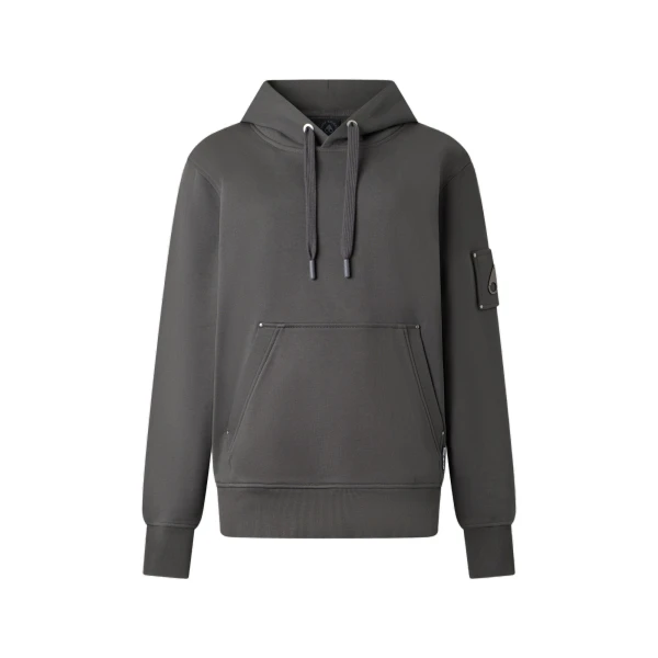 Moose Knuckles Hartsfield Hoodie in Cement | Coveti