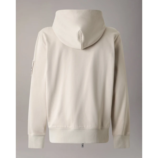 Moose Knuckles Hartsfield Zip-Up Hoodie in Alabaster | Sweatshirts | Coveti