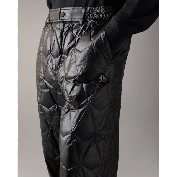 Moose Knuckles Iceberg Quilt Down Pants in Black | Pants | Coveti