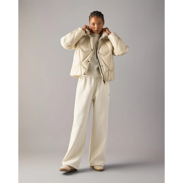 Moose Knuckles Iceberg Quilt Down Puffer in Alabaster | Jackets | Coveti