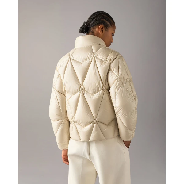 Moose Knuckles Iceberg Quilt Down Puffer in Alabaster | Jackets | Coveti