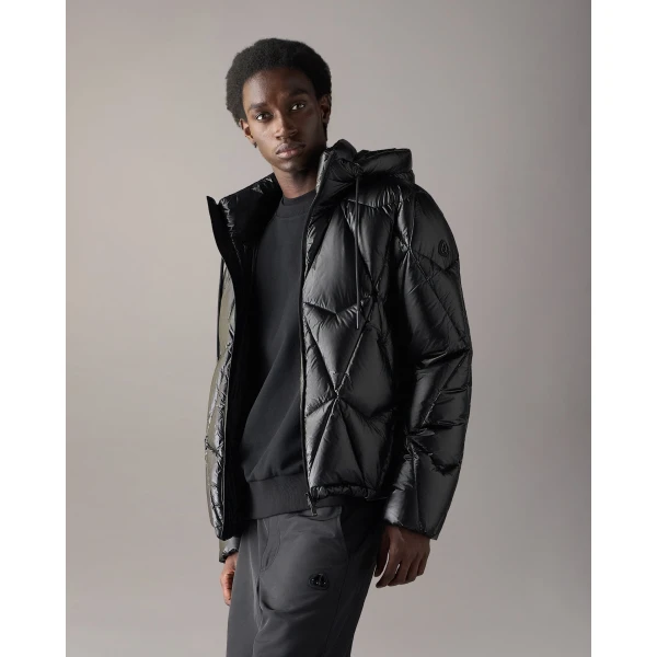 Moose Knuckles Iceberg Quilt Down Puffer in Black | Men Jackets | Coveti