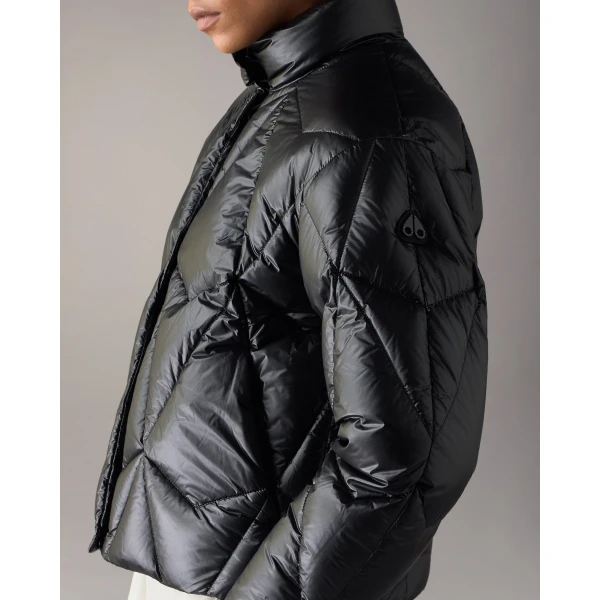Moose Knuckles Iceberg Quilt Down Puffer in Black | Jackets | Coveti