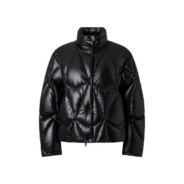 Iceberg Quilt Down Puffer in Black