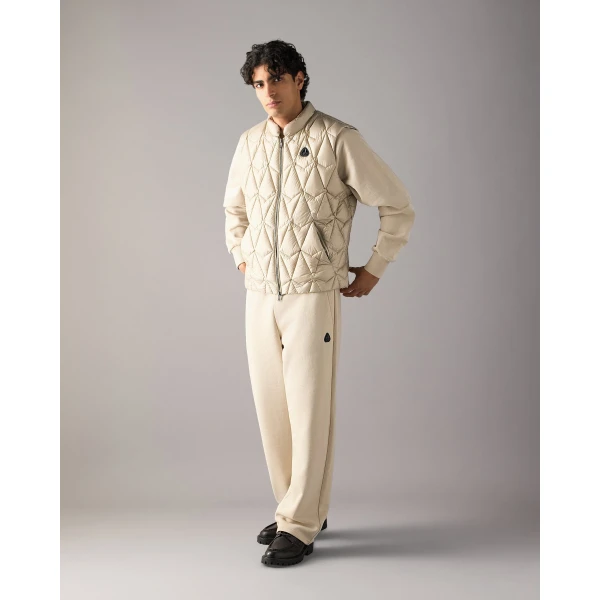 Moose Knuckles Iceberg Quilt Down Vest in Alabaster | Men Jackets | Coveti