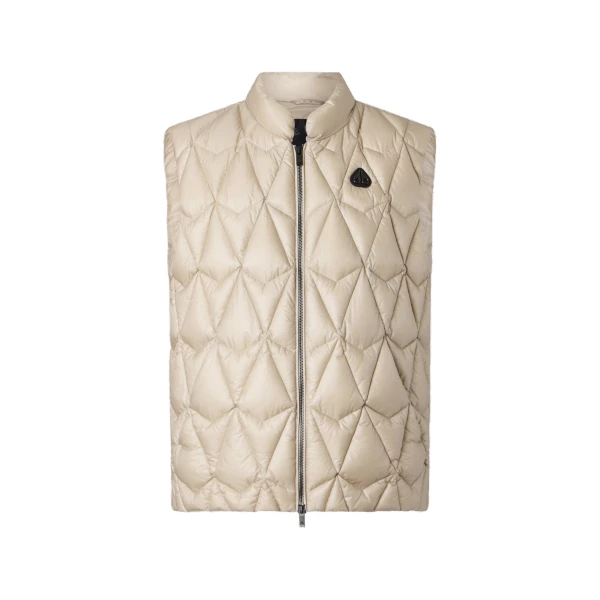 Iceberg Quilt Down Vest in Alabaster